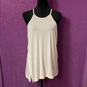 🎉.🎉Athleta Cream Draped Camisole Tank Top XL | Soft Stretch Layering Cami